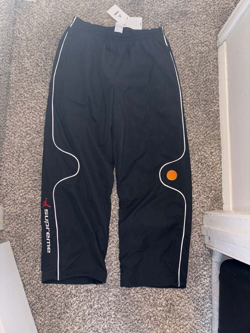 Supreme / Jordan Track Pant Black. Large. New w/ tags.